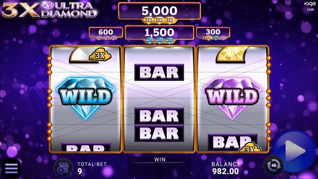 3x Ultra Diamond wild symbols